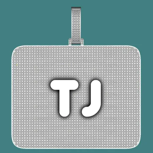 CUSTOM LETTER NECKLACE 3D BIG SQUARE sold by The GUU Shop