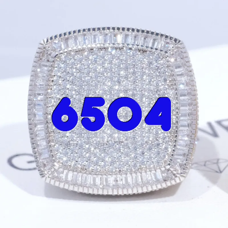 CUSTOM LETTER 3D ICED RING sold by The GUU Shop