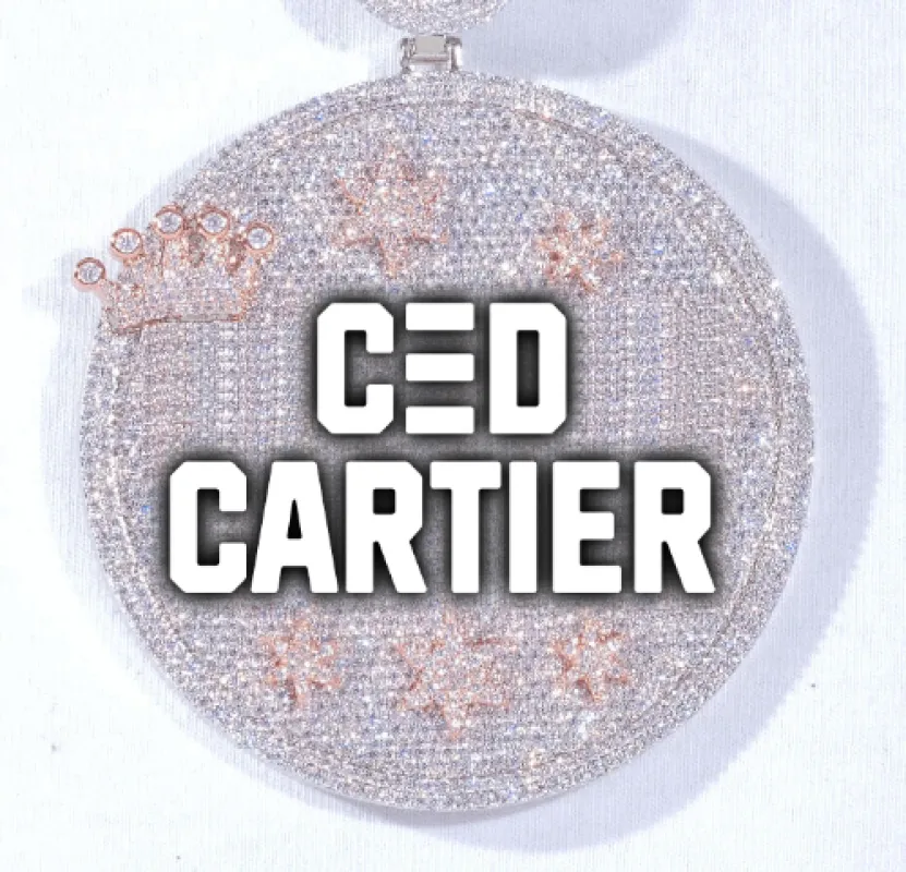 CUSTOM LETTER NECKLACE 3D BIG CROWN DISC made by The GUU Shop