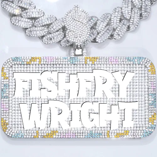 CUSTOM LETTER NECKLACE 3D COLORFUL SQUARE sold by The GUU Shop