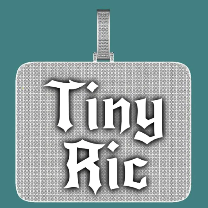 CUSTOM LETTER NECKLACE 3D BIG SQUARE sold by The GUU Shop