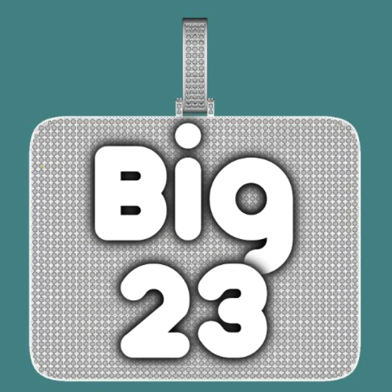 CUSTOM LETTER NECKLACE 3D BIG SQUARE sold by The GUU Shop