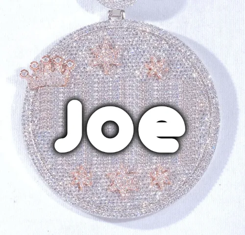 CUSTOM LETTER NECKLACE 3D BIG CROWN DISC sold by The GUU Shop