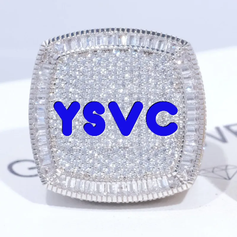 CUSTOM LETTER 3D ICED RING sold by The GUU Shop