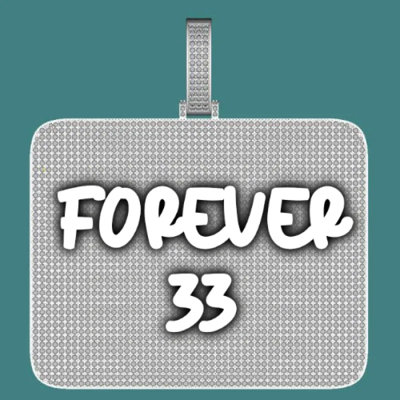 CUSTOM LETTER NECKLACE 3D BIG SQUARE sold by The GUU Shop