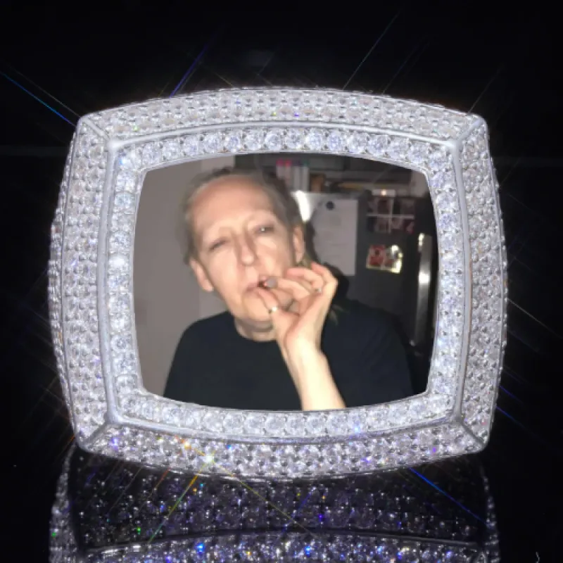 3D CUSTOM PICTURE ICED RING sold by The GUU Shop