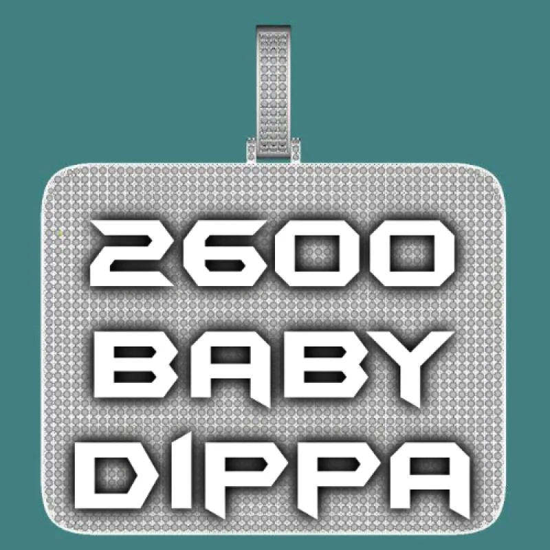 CUSTOM LETTER NECKLACE 3D BIG SQUARE sold by The GUU Shop