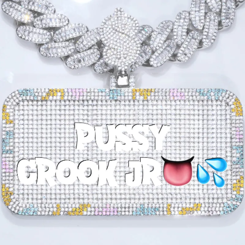 CUSTOM LETTER NECKLACE 3D COLORFUL SQUARE sold by The GUU Shop