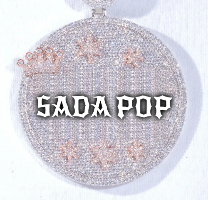 CUSTOM LETTER NECKLACE 3D BIG CROWN DISC made by The GUU Shop