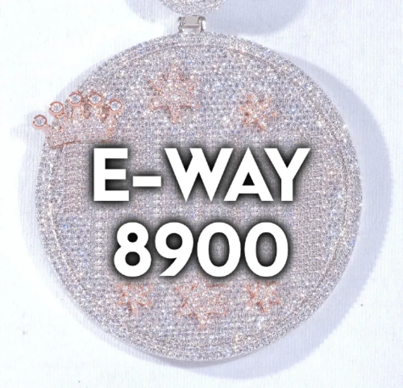 CUSTOM LETTER NECKLACE 3D BIG CROWN DISC made by The GUU Shop