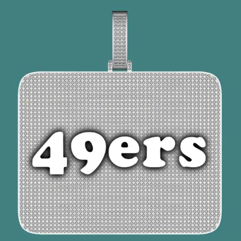 CUSTOM LETTER NECKLACE 3D BIG SQUARE sold by The GUU Shop