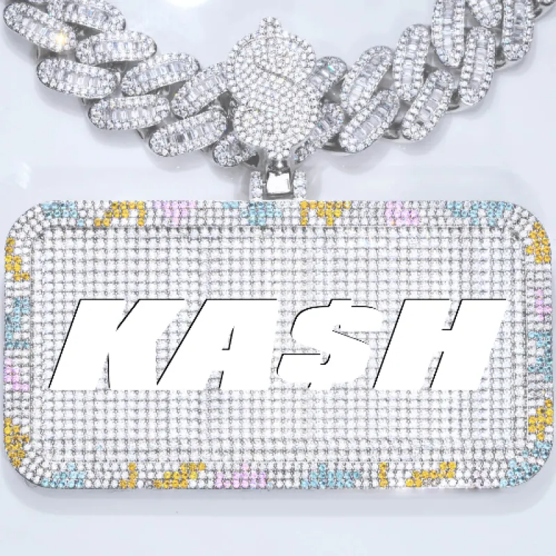 CUSTOM LETTER NECKLACE 3D COLORFUL SQUARE sold by The GUU Shop