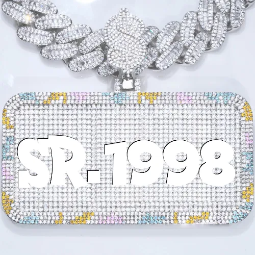 CUSTOM LETTER NECKLACE 3D COLORFUL SQUARE sold by The GUU Shop