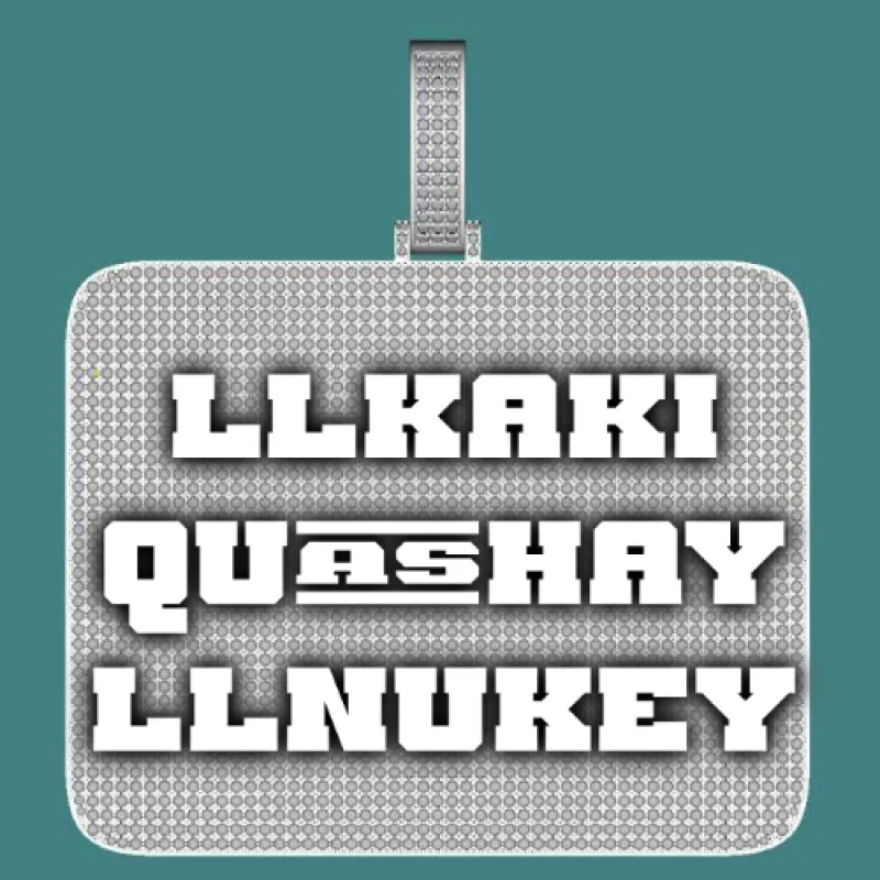 CUSTOM LETTER NECKLACE 3D BIG SQUARE sold by The GUU Shop