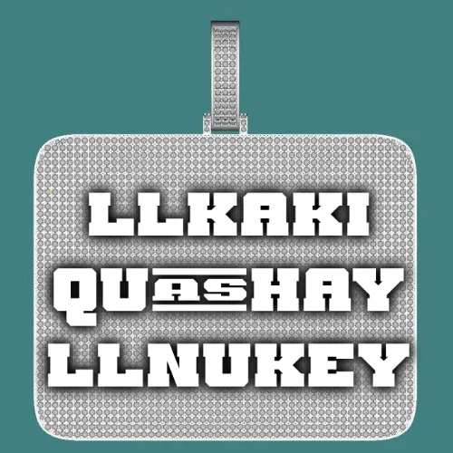 CUSTOM LETTER NECKLACE 3D BIG SQUARE sold by The GUU Shop