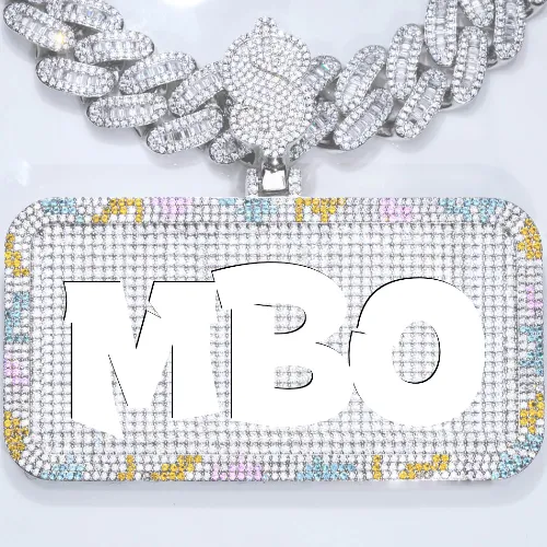 CUSTOM LETTER NECKLACE 3D COLORFUL SQUARE sold by The GUU Shop