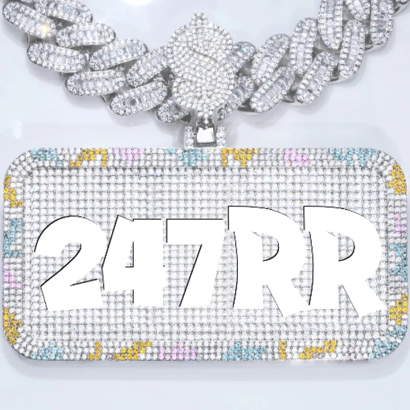 CUSTOM LETTER NECKLACE 3D COLORFUL SQUARE sold by The GUU Shop