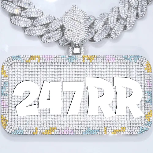 CUSTOM LETTER NECKLACE 3D COLORFUL SQUARE sold by The GUU Shop