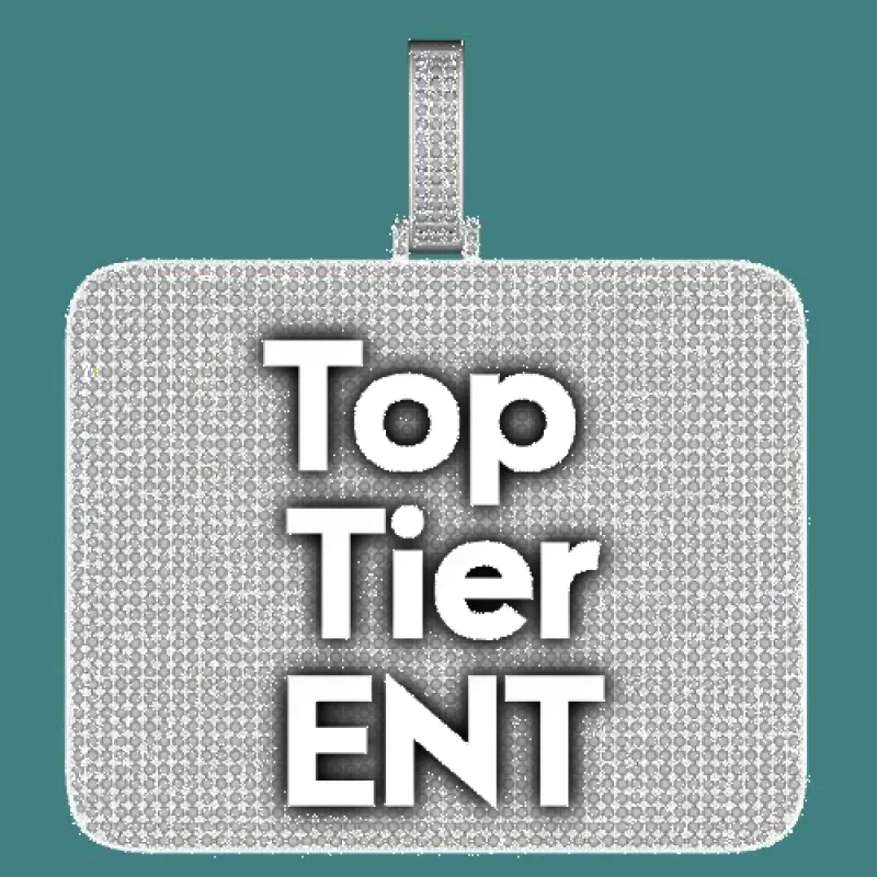 CUSTOM LETTER NECKLACE 3D BIG SQUARE sold by The GUU Shop