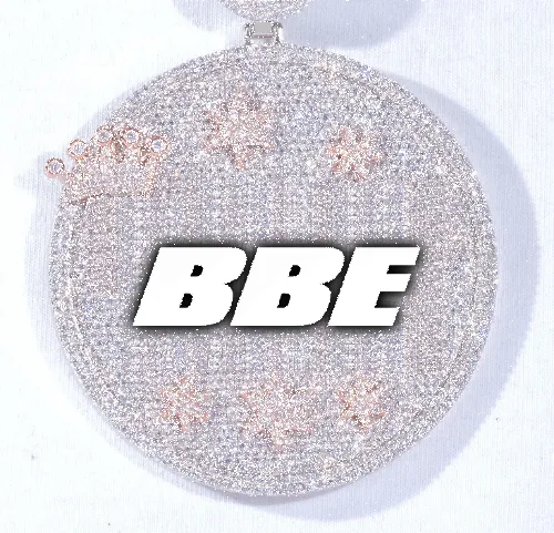 CUSTOM LETTER NECKLACE 3D BIG CROWN DISC sold by The GUU Shop