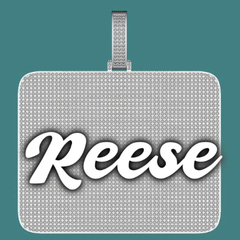 CUSTOM LETTER NECKLACE 3D BIG SQUARE sold by The GUU Shop