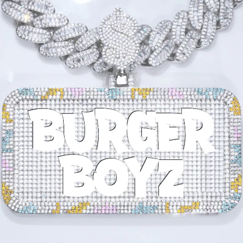 CUSTOM LETTER NECKLACE 3D COLORFUL SQUARE sold by The GUU Shop