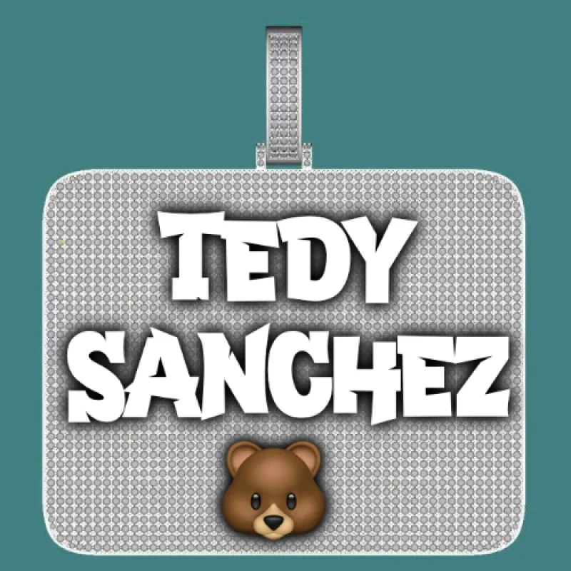 CUSTOM LETTER NECKLACE 3D BIG SQUARE sold by The GUU Shop