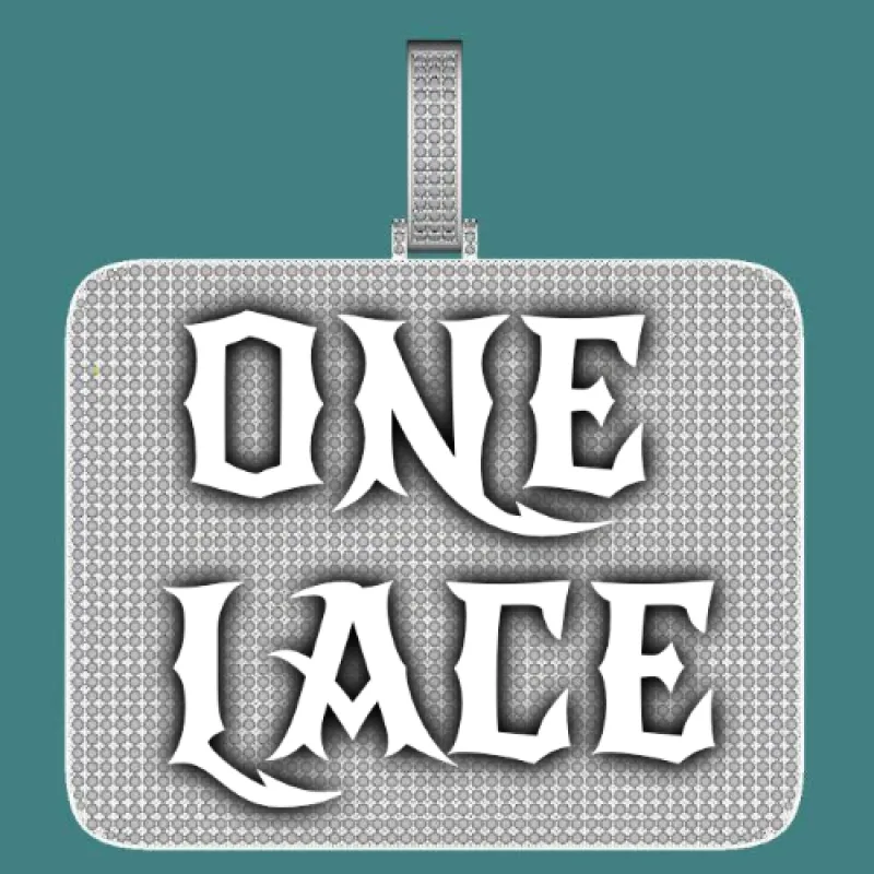 CUSTOM LETTER NECKLACE 3D BIG SQUARE sold by The GUU Shop