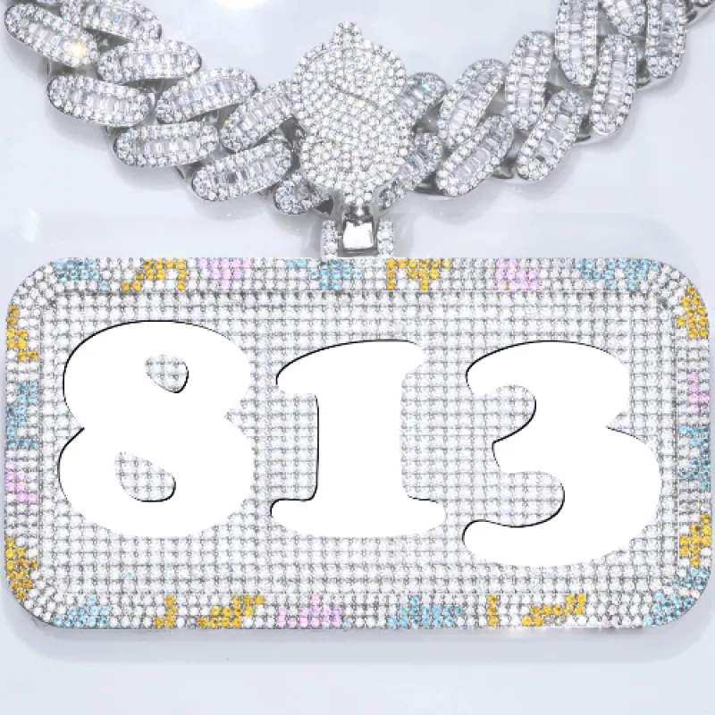 CUSTOM LETTER NECKLACE 3D COLORFUL SQUARE sold by The GUU Shop