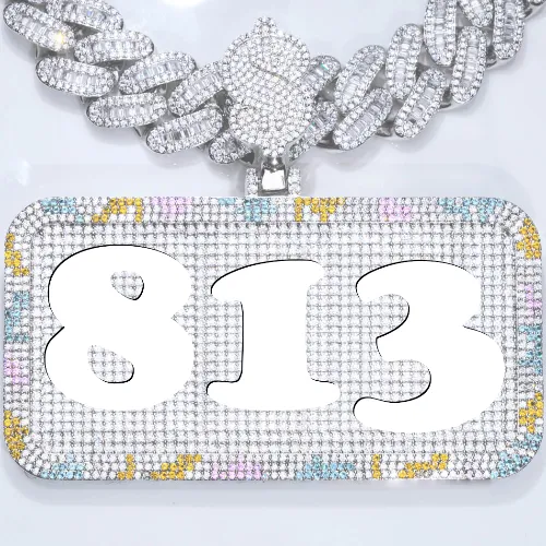 CUSTOM LETTER NECKLACE 3D COLORFUL SQUARE sold by The GUU Shop