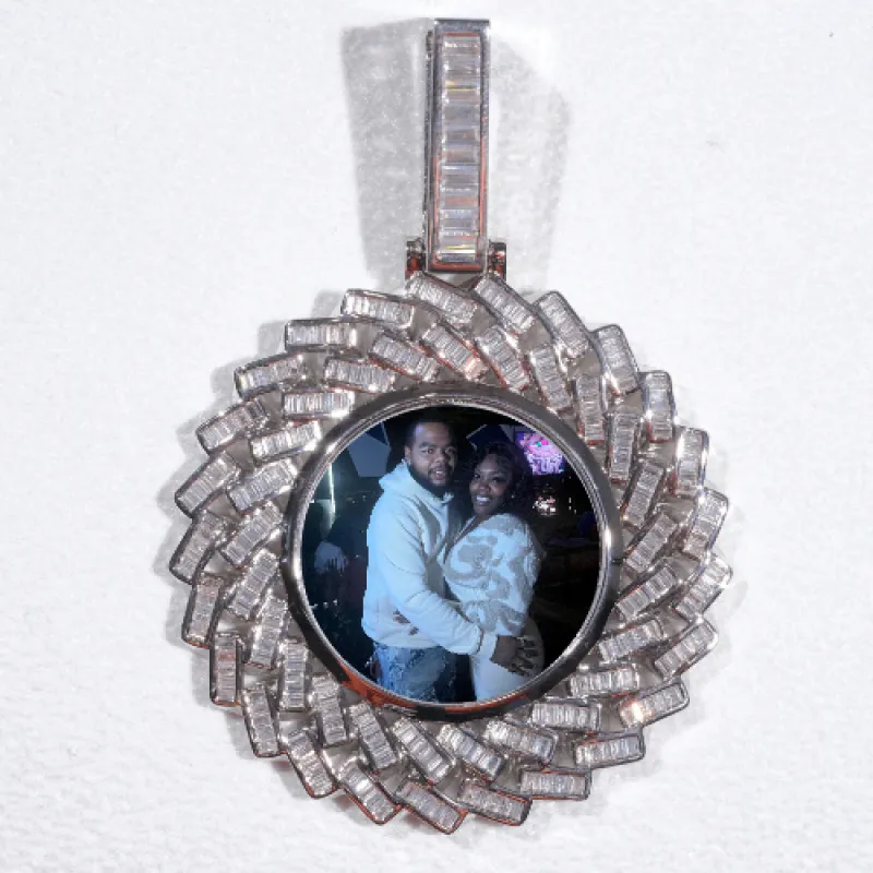 Large 3D Baguette Custom Picture Pendant sold by The GUU Shop