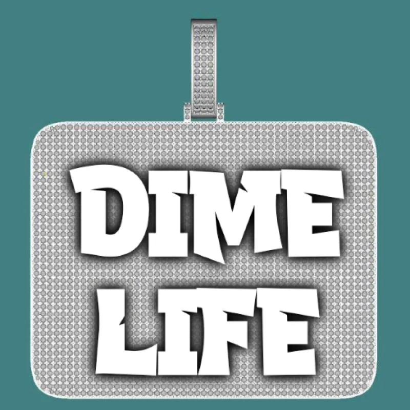 CUSTOM LETTER NECKLACE 3D BIG SQUARE sold by The GUU Shop