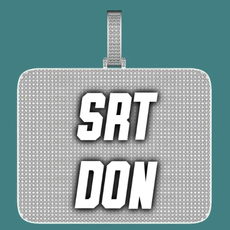 CUSTOM LETTER NECKLACE 3D BIG SQUARE sold by The GUU Shop