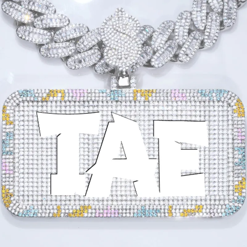 CUSTOM LETTER NECKLACE 3D COLORFUL SQUARE sold by The GUU Shop
