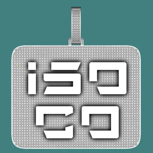 CUSTOM LETTER NECKLACE 3D BIG SQUARE sold by The GUU Shop