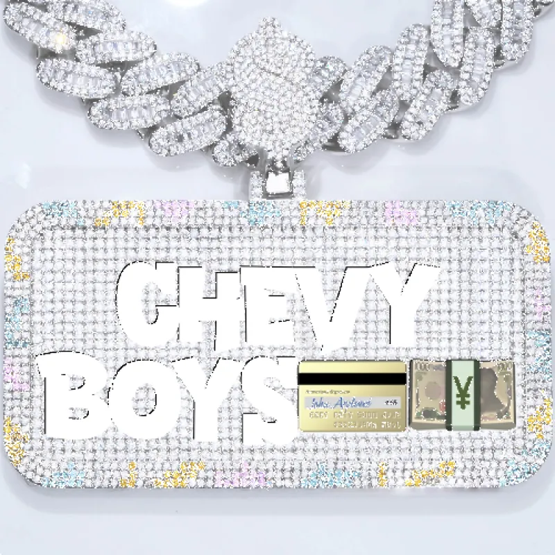 CUSTOM LETTER NECKLACE 3D COLORFUL SQUARE sold by The GUU Shop