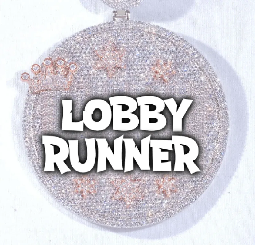 CUSTOM LETTER NECKLACE 3D BIG CROWN DISC sold by The GUU Shop