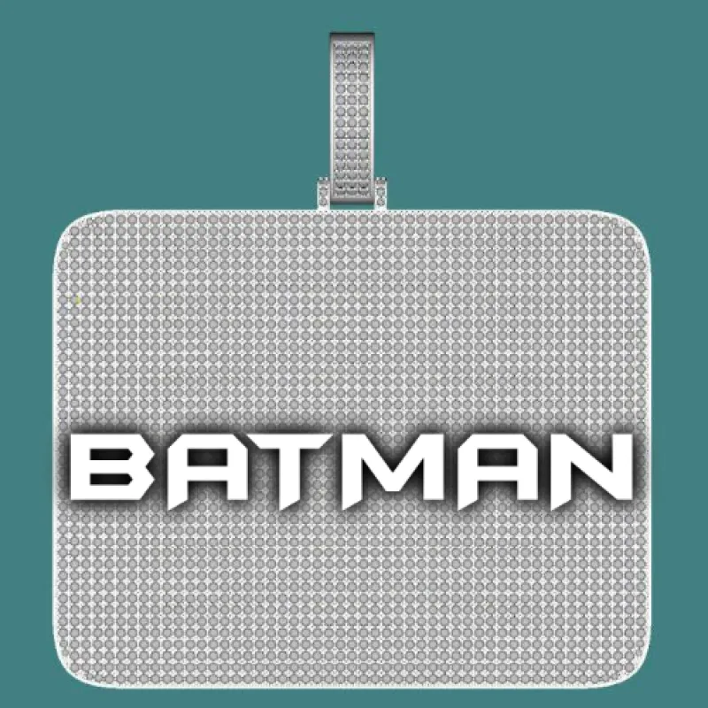 CUSTOM LETTER NECKLACE 3D BIG SQUARE sold by The GUU Shop