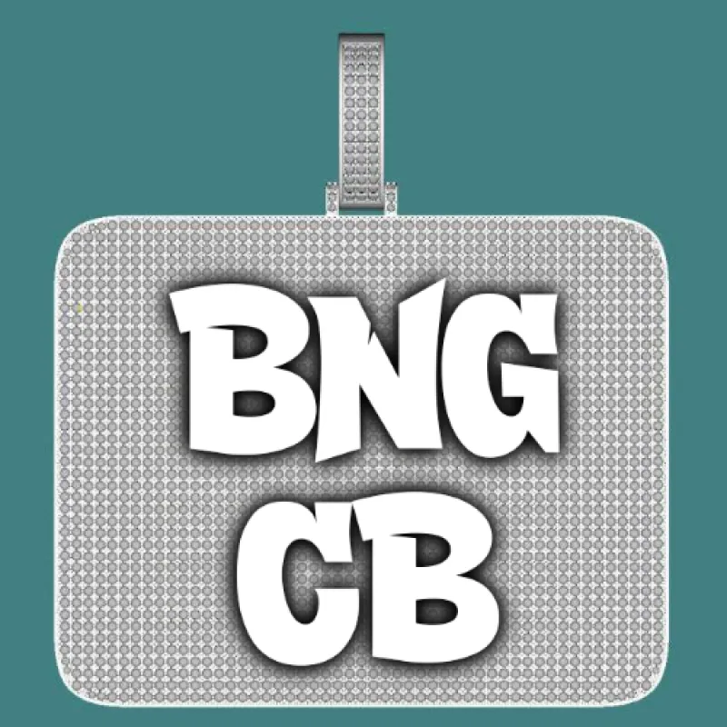 CUSTOM LETTER NECKLACE 3D BIG SQUARE sold by The GUU Shop