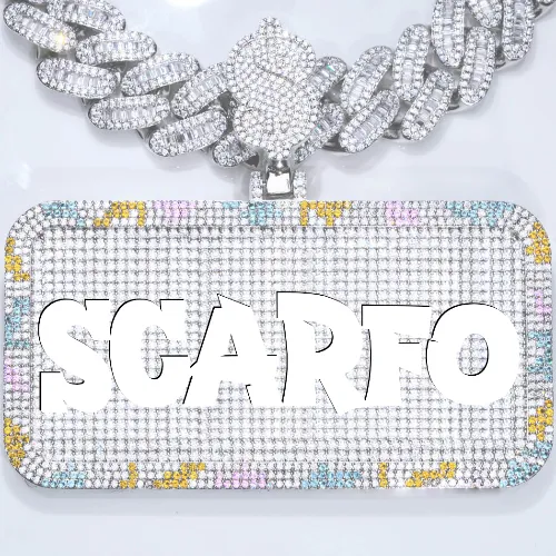 CUSTOM LETTER NECKLACE 3D COLORFUL SQUARE sold by The GUU Shop