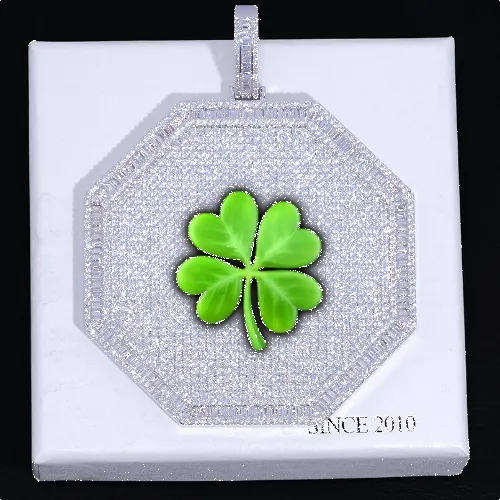 CUSTOM LETTER NECKLACE 3D BIG OCTAGON sold by The GUU Shop