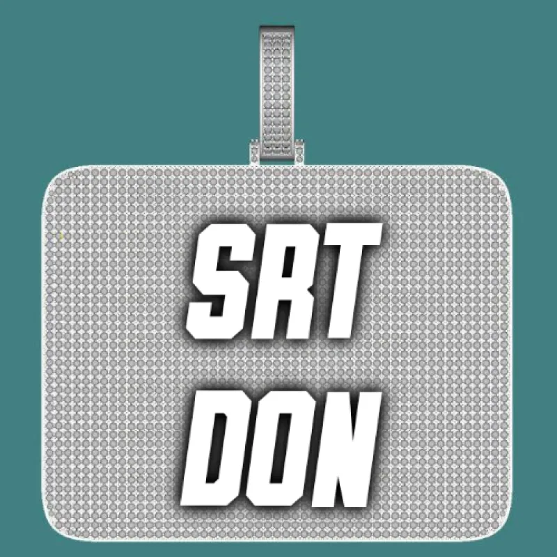 CUSTOM LETTER NECKLACE 3D BIG SQUARE sold by The GUU Shop