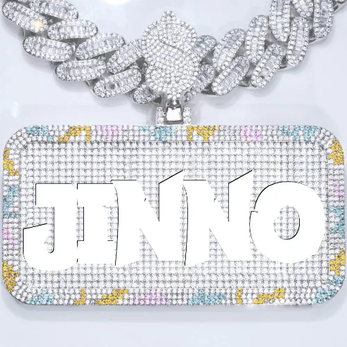 CUSTOM LETTER NECKLACE 3D COLORFUL SQUARE sold by The GUU Shop