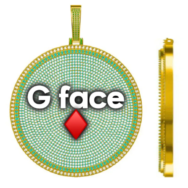 CUSTOM LETTER NECKLACE 3D BIG DISC sold by The GUU Shop