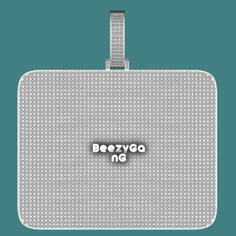 CUSTOM LETTER NECKLACE 3D BIG SQUARE sold by The GUU Shop