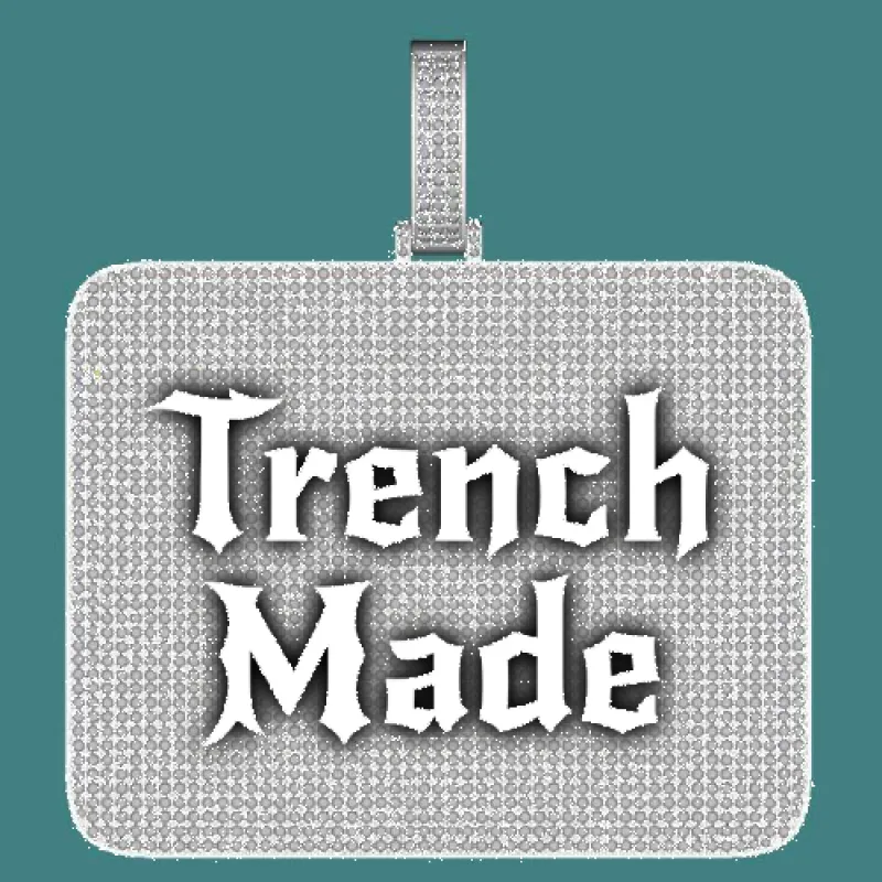 CUSTOM LETTER NECKLACE 3D BIG SQUARE sold by The GUU Shop