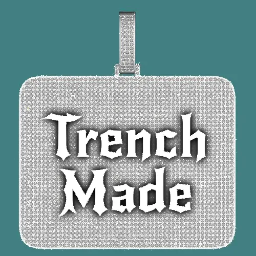 CUSTOM LETTER NECKLACE 3D BIG SQUARE sold by The GUU Shop