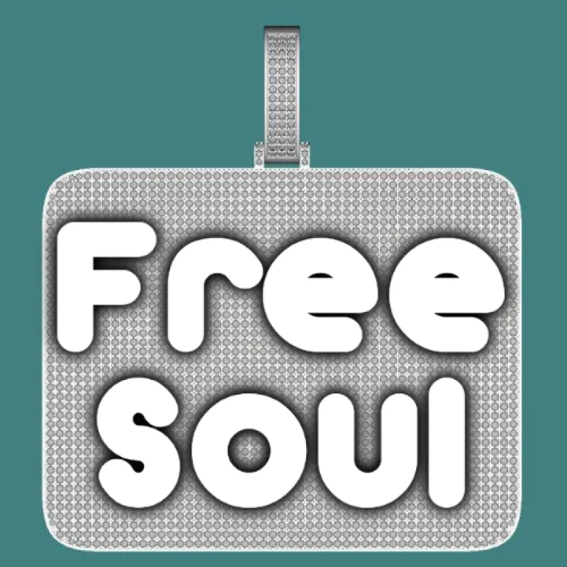 CUSTOM LETTER NECKLACE 3D BIG SQUARE sold by The GUU Shop