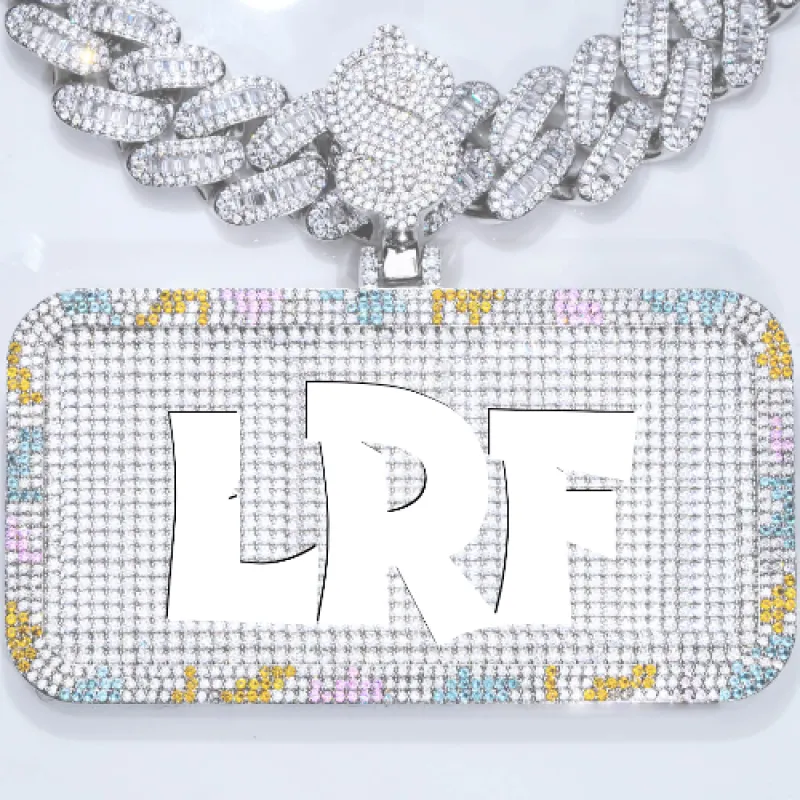 CUSTOM LETTER NECKLACE 3D COLORFUL SQUARE sold by The GUU Shop