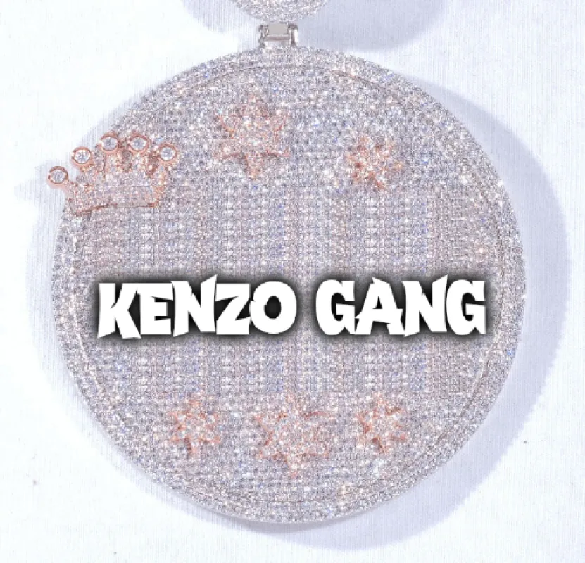 CUSTOM LETTER NECKLACE 3D BIG CROWN DISC made by The GUU Shop